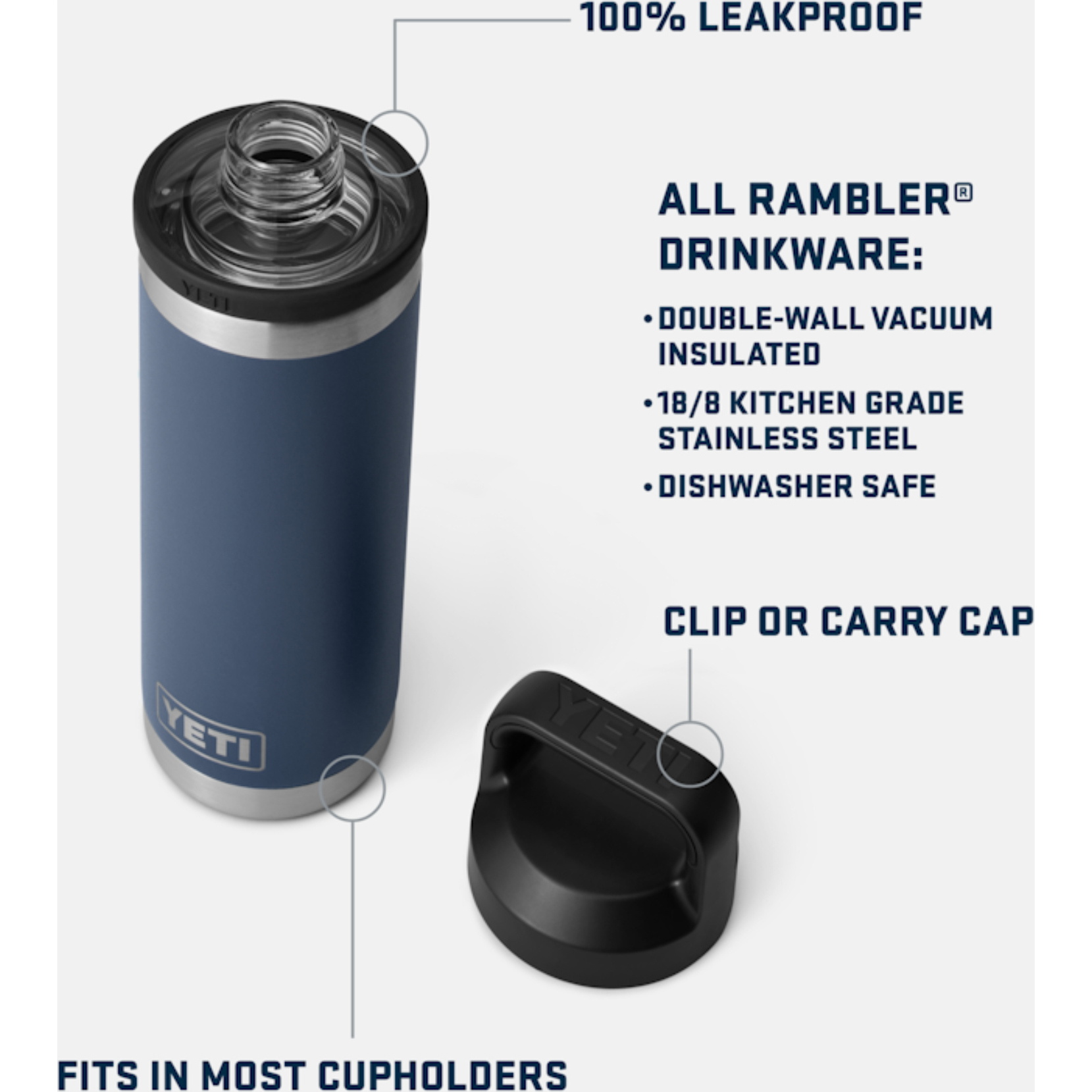 2026 YETI Rambler 18 OZ Bottle With Chug Cap 70000003462 - Seafoam